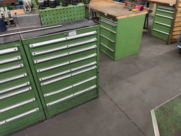 Werkzeugschubladenschrank, mit Inhalt