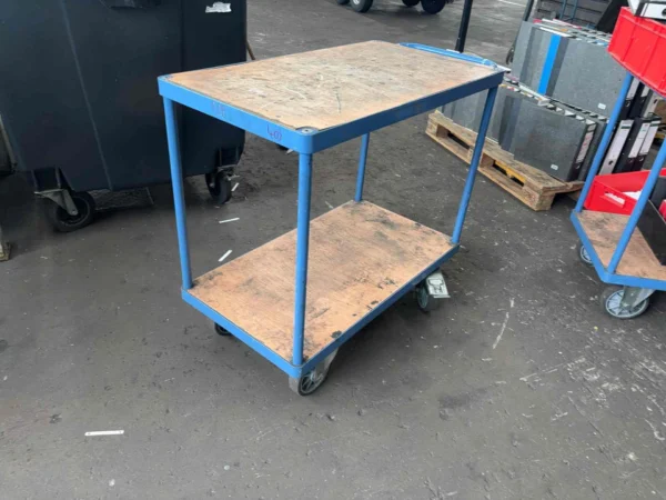 Fetra Fetra Tischwagen, 2 Ebenen, Holzablagen