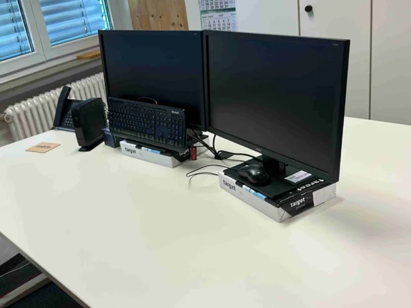 EDV-Arbeitsplatz mit 2 Monitoren ACER, Mini-PC IGEL, Tastatur und Maus
