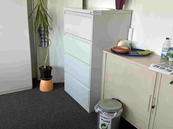 Hängeregistraturschrank, grau, 4 Auszüge
