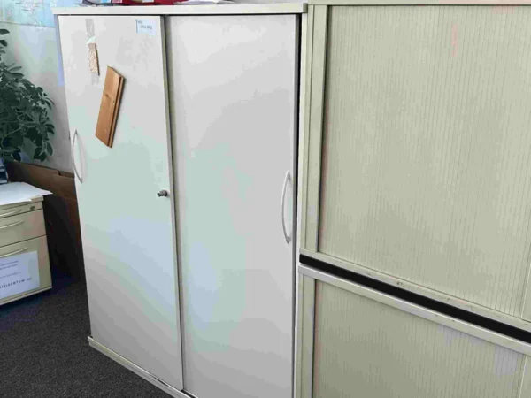 Sideboard, grau, Schiebtüren