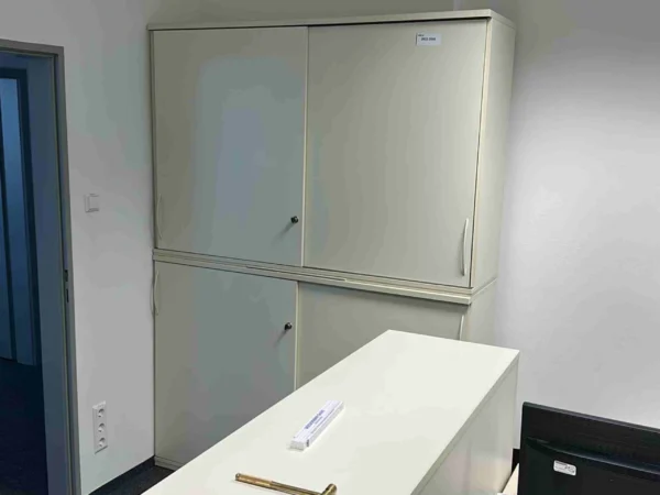 Sideboard, grau, Schiebetüren, 2 Stück