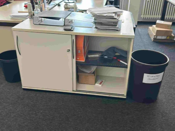 Sideboard, grau, Schiebetüren