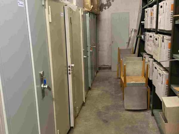 Wertschutzschrank/Tresor, beige/hellgrau, 1-türig