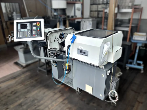 SCHERER FEINBAU PM 1-CNC Drehmaschine, Siemens-Steuerung mit Inhalt