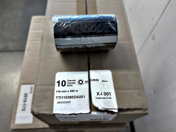 Etikettenrollen und Thermotransfer-Farbbänder Konvolut